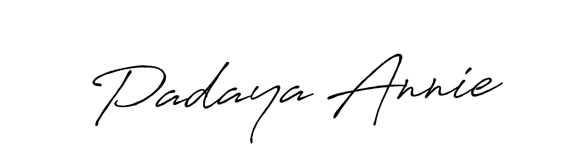 Antro_Vectra_Bolder is a professional signature style that is perfect for those who want to add a touch of class to their signature. It is also a great choice for those who want to make their signature more unique. Get Padaya Annie name to fancy signature for free. Padaya Annie signature style 7 images and pictures png