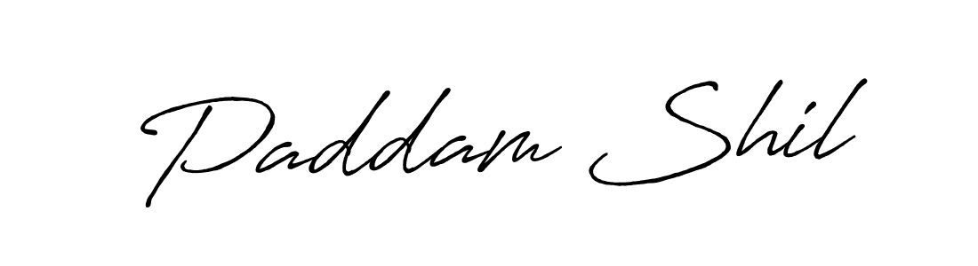 Create a beautiful signature design for name Paddam Shil. With this signature (Antro_Vectra_Bolder) fonts, you can make a handwritten signature for free. Paddam Shil signature style 7 images and pictures png