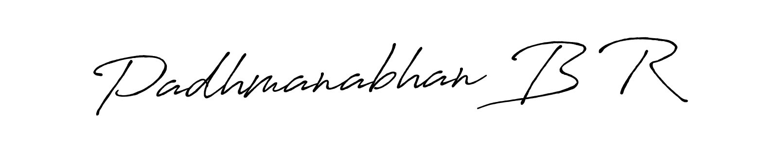 The best way (Antro_Vectra_Bolder) to make a short signature is to pick only two or three words in your name. The name Padhmanabhan B R include a total of six letters. For converting this name. Padhmanabhan B R signature style 7 images and pictures png