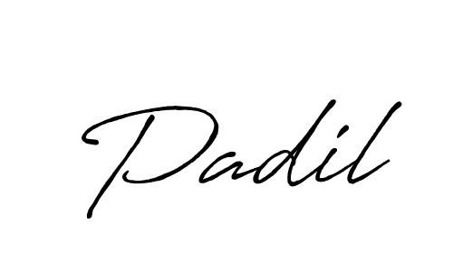 Make a beautiful signature design for name Padil. With this signature (Antro_Vectra_Bolder) style, you can create a handwritten signature for free. Padil signature style 7 images and pictures png