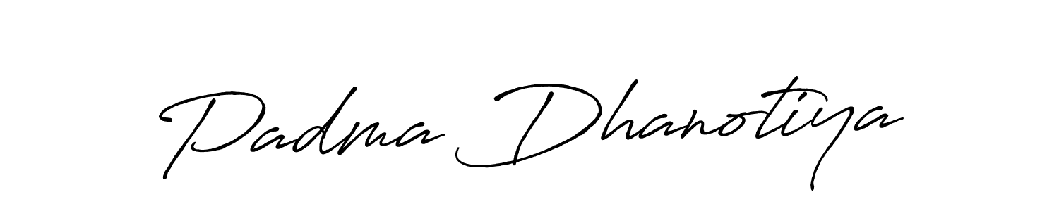 Design your own signature with our free online signature maker. With this signature software, you can create a handwritten (Antro_Vectra_Bolder) signature for name Padma Dhanotiya. Padma Dhanotiya signature style 7 images and pictures png