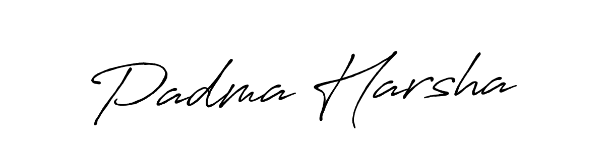 Use a signature maker to create a handwritten signature online. With this signature software, you can design (Antro_Vectra_Bolder) your own signature for name Padma Harsha. Padma Harsha signature style 7 images and pictures png