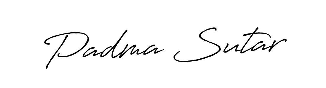 Create a beautiful signature design for name Padma Sutar. With this signature (Antro_Vectra_Bolder) fonts, you can make a handwritten signature for free. Padma Sutar signature style 7 images and pictures png