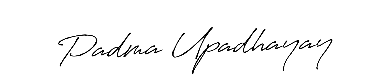 Use a signature maker to create a handwritten signature online. With this signature software, you can design (Antro_Vectra_Bolder) your own signature for name Padma Upadhayay. Padma Upadhayay signature style 7 images and pictures png