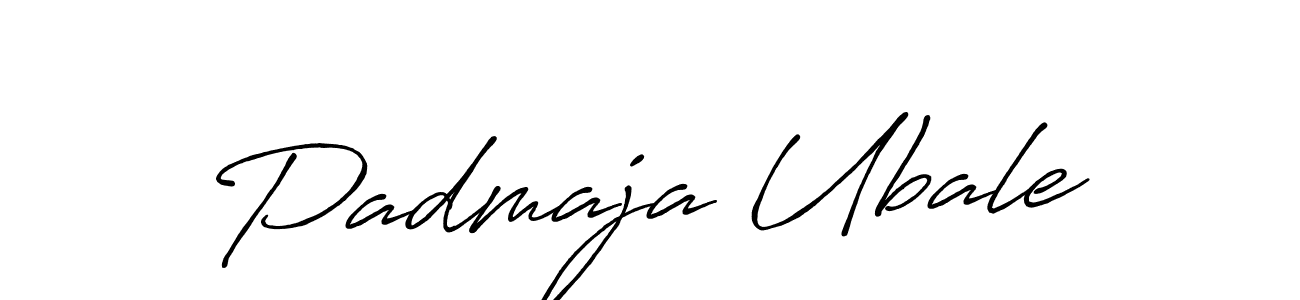 Create a beautiful signature design for name Padmaja Ubale. With this signature (Antro_Vectra_Bolder) fonts, you can make a handwritten signature for free. Padmaja Ubale signature style 7 images and pictures png