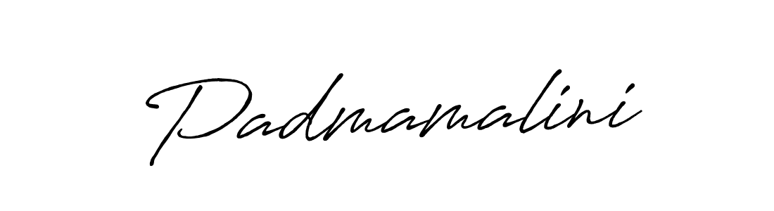 How to make Padmamalini name signature. Use Antro_Vectra_Bolder style for creating short signs online. This is the latest handwritten sign. Padmamalini signature style 7 images and pictures png