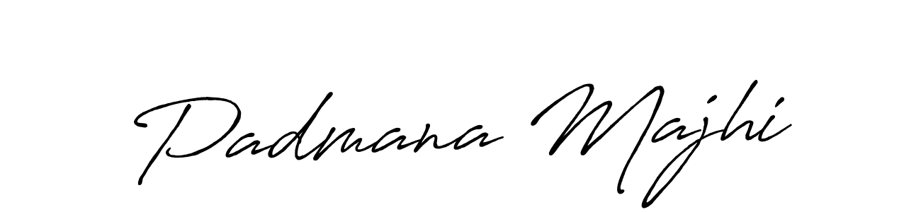 How to make Padmana Majhi name signature. Use Antro_Vectra_Bolder style for creating short signs online. This is the latest handwritten sign. Padmana Majhi signature style 7 images and pictures png