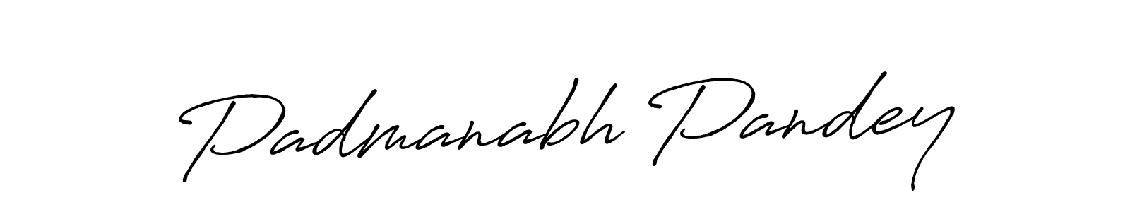 How to make Padmanabh Pandey name signature. Use Antro_Vectra_Bolder style for creating short signs online. This is the latest handwritten sign. Padmanabh Pandey signature style 7 images and pictures png