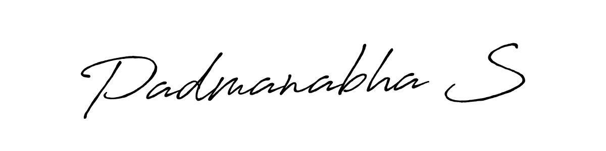 Create a beautiful signature design for name Padmanabha S. With this signature (Antro_Vectra_Bolder) fonts, you can make a handwritten signature for free. Padmanabha S signature style 7 images and pictures png