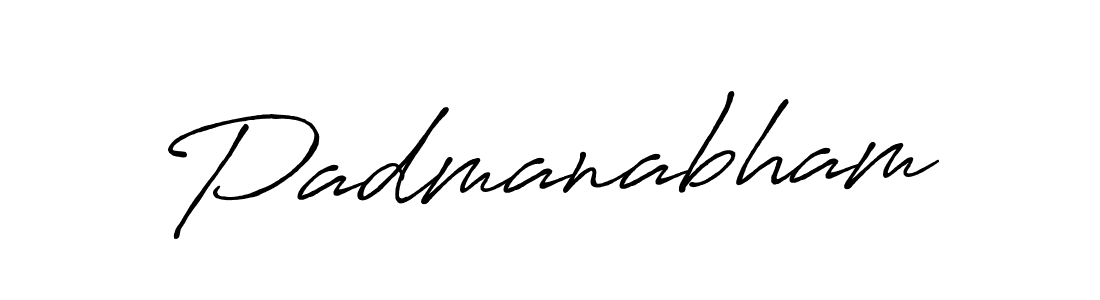 Use a signature maker to create a handwritten signature online. With this signature software, you can design (Antro_Vectra_Bolder) your own signature for name Padmanabham. Padmanabham signature style 7 images and pictures png