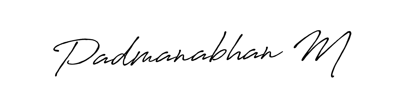 How to make Padmanabhan M signature? Antro_Vectra_Bolder is a professional autograph style. Create handwritten signature for Padmanabhan M name. Padmanabhan M signature style 7 images and pictures png