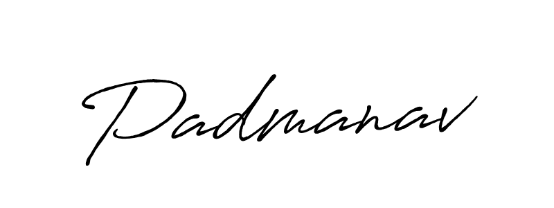 Create a beautiful signature design for name Padmanav. With this signature (Antro_Vectra_Bolder) fonts, you can make a handwritten signature for free. Padmanav signature style 7 images and pictures png