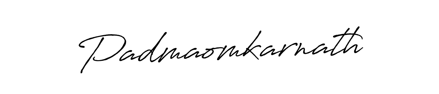 Use a signature maker to create a handwritten signature online. With this signature software, you can design (Antro_Vectra_Bolder) your own signature for name Padmaomkarnath. Padmaomkarnath signature style 7 images and pictures png