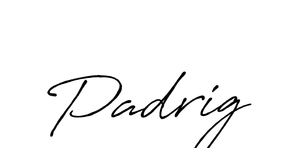 Padrig stylish signature style. Best Handwritten Sign (Antro_Vectra_Bolder) for my name. Handwritten Signature Collection Ideas for my name Padrig. Padrig signature style 7 images and pictures png