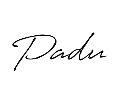 Use a signature maker to create a handwritten signature online. With this signature software, you can design (Antro_Vectra_Bolder) your own signature for name Padu. Padu signature style 7 images and pictures png