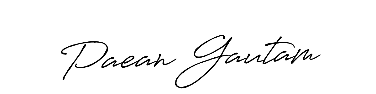 Use a signature maker to create a handwritten signature online. With this signature software, you can design (Antro_Vectra_Bolder) your own signature for name Paean Gautam. Paean Gautam signature style 7 images and pictures png