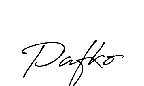 Design your own signature with our free online signature maker. With this signature software, you can create a handwritten (Antro_Vectra_Bolder) signature for name Pafko. Pafko signature style 7 images and pictures png