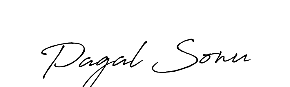 Make a beautiful signature design for name Pagal Sonu. With this signature (Antro_Vectra_Bolder) style, you can create a handwritten signature for free. Pagal Sonu signature style 7 images and pictures png