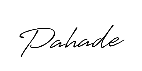 Use a signature maker to create a handwritten signature online. With this signature software, you can design (Antro_Vectra_Bolder) your own signature for name Pahade. Pahade signature style 7 images and pictures png