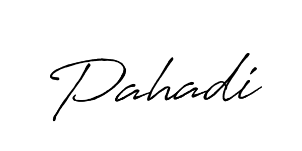 Design your own signature with our free online signature maker. With this signature software, you can create a handwritten (Antro_Vectra_Bolder) signature for name Pahadi. Pahadi signature style 7 images and pictures png