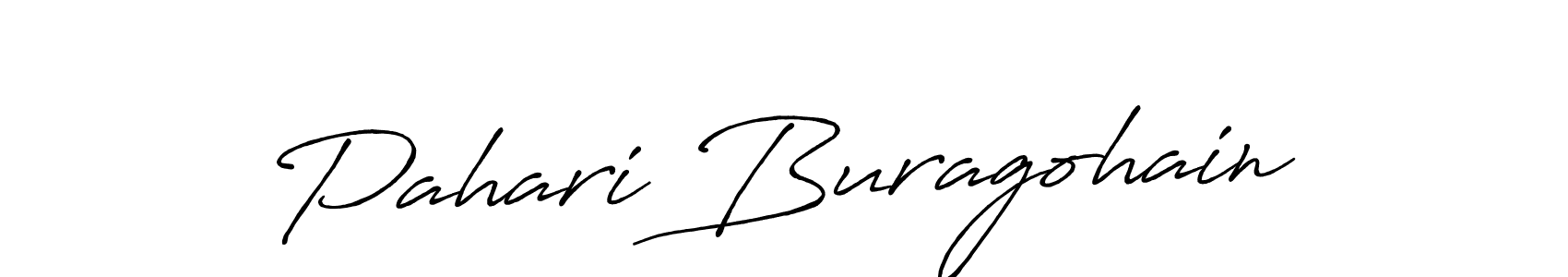 Use a signature maker to create a handwritten signature online. With this signature software, you can design (Antro_Vectra_Bolder) your own signature for name Pahari Buragohain. Pahari Buragohain signature style 7 images and pictures png
