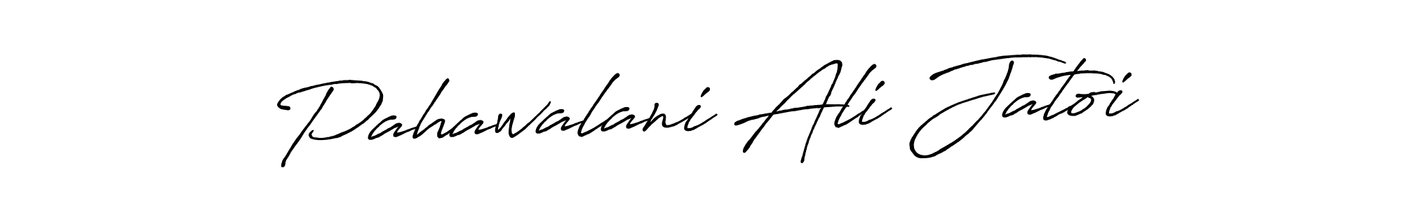 Make a beautiful signature design for name Pahawalani Ali Jatoi. With this signature (Antro_Vectra_Bolder) style, you can create a handwritten signature for free. Pahawalani Ali Jatoi signature style 7 images and pictures png
