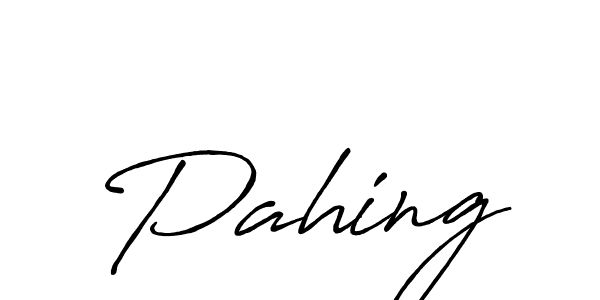 Design your own signature with our free online signature maker. With this signature software, you can create a handwritten (Antro_Vectra_Bolder) signature for name Pahing. Pahing signature style 7 images and pictures png