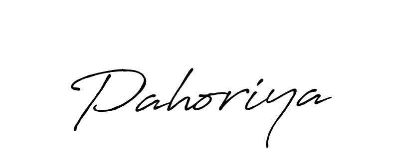 Make a beautiful signature design for name Pahoriya. With this signature (Antro_Vectra_Bolder) style, you can create a handwritten signature for free. Pahoriya signature style 7 images and pictures png
