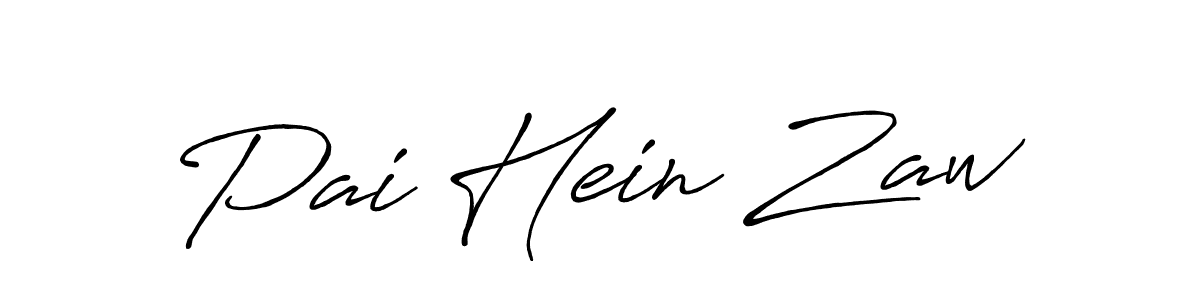 Pai Hein Zaw stylish signature style. Best Handwritten Sign (Antro_Vectra_Bolder) for my name. Handwritten Signature Collection Ideas for my name Pai Hein Zaw. Pai Hein Zaw signature style 7 images and pictures png