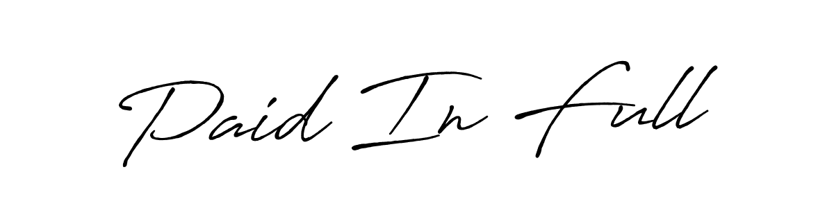 Paid In Full stylish signature style. Best Handwritten Sign (Antro_Vectra_Bolder) for my name. Handwritten Signature Collection Ideas for my name Paid In Full. Paid In Full signature style 7 images and pictures png