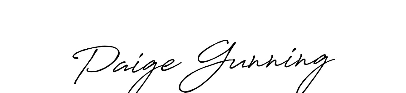 The best way (Antro_Vectra_Bolder) to make a short signature is to pick only two or three words in your name. The name Paige Gunning include a total of six letters. For converting this name. Paige Gunning signature style 7 images and pictures png