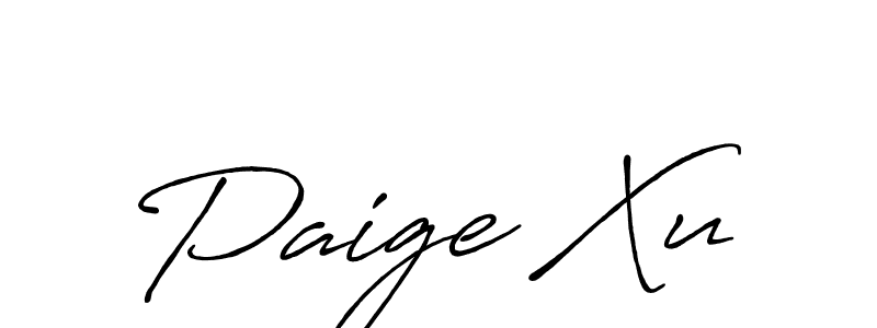 Create a beautiful signature design for name Paige Xu. With this signature (Antro_Vectra_Bolder) fonts, you can make a handwritten signature for free. Paige Xu signature style 7 images and pictures png