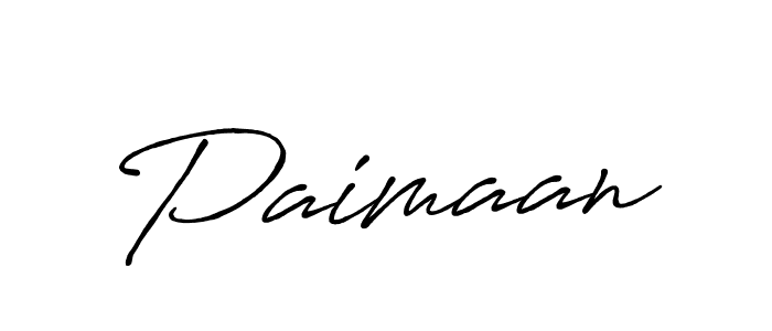 Design your own signature with our free online signature maker. With this signature software, you can create a handwritten (Antro_Vectra_Bolder) signature for name Paimaan. Paimaan signature style 7 images and pictures png