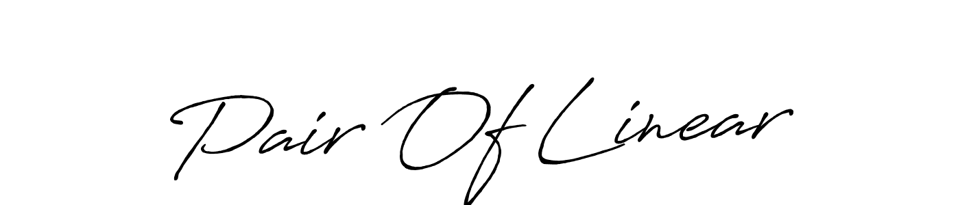 Similarly Antro_Vectra_Bolder is the best handwritten signature design. Signature creator online .You can use it as an online autograph creator for name Pair Of Linear. Pair Of Linear signature style 7 images and pictures png