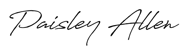 Create an unforgettable impression when signing with Paisley Allen name styled in Antro_Vectra_Bolder typography. 100% free online generator. Paisley Allen signature style 7 images and pictures png