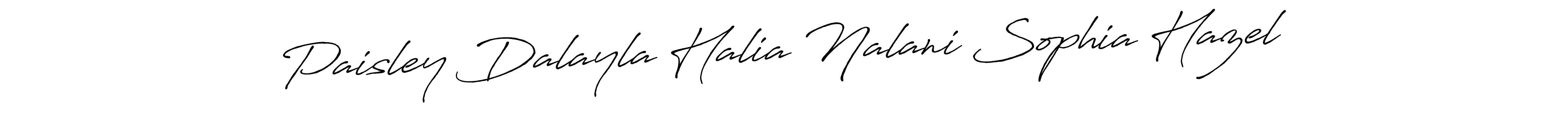 How to make Paisley Dalayla Halia Nalani Sophia Hazel name signature. Use Antro_Vectra_Bolder style for creating short signs online. This is the latest handwritten sign. Paisley Dalayla Halia Nalani Sophia Hazel signature style 7 images and pictures png