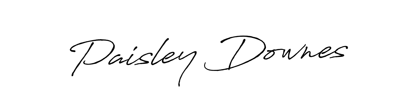 Paisley Downes stylish signature style. Best Handwritten Sign (Antro_Vectra_Bolder) for my name. Handwritten Signature Collection Ideas for my name Paisley Downes. Paisley Downes signature style 7 images and pictures png
