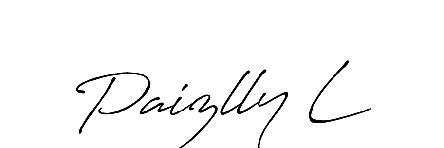 Similarly Antro_Vectra_Bolder is the best handwritten signature design. Signature creator online .You can use it as an online autograph creator for name Paizlly L. Paizlly L signature style 7 images and pictures png