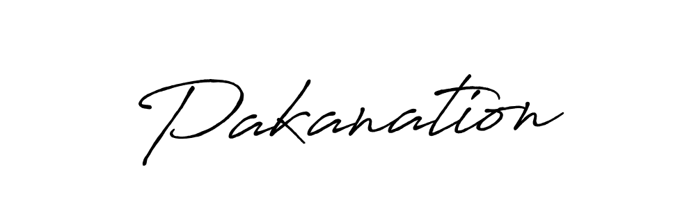 Make a beautiful signature design for name Pakanation. With this signature (Antro_Vectra_Bolder) style, you can create a handwritten signature for free. Pakanation signature style 7 images and pictures png