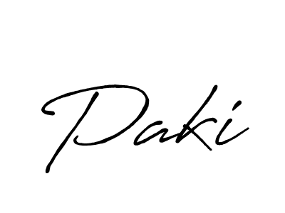 Create a beautiful signature design for name Paki. With this signature (Antro_Vectra_Bolder) fonts, you can make a handwritten signature for free. Paki signature style 7 images and pictures png