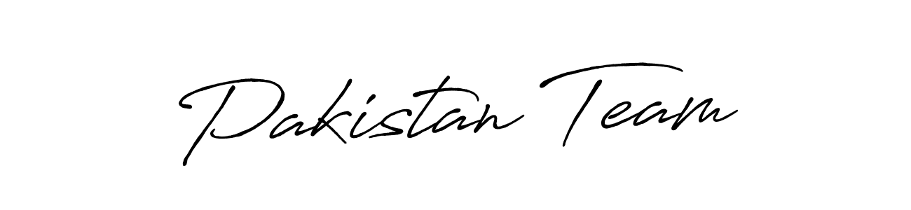 Make a beautiful signature design for name Pakistan Team. With this signature (Antro_Vectra_Bolder) style, you can create a handwritten signature for free. Pakistan Team signature style 7 images and pictures png