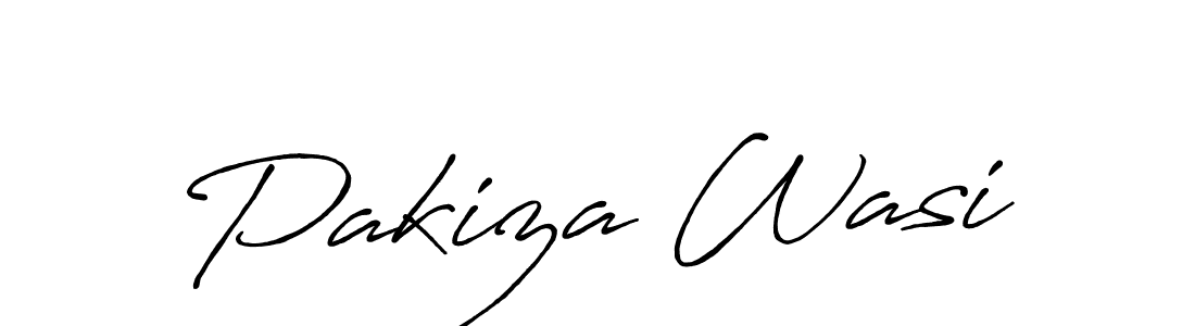 How to make Pakiza Wasi name signature. Use Antro_Vectra_Bolder style for creating short signs online. This is the latest handwritten sign. Pakiza Wasi signature style 7 images and pictures png