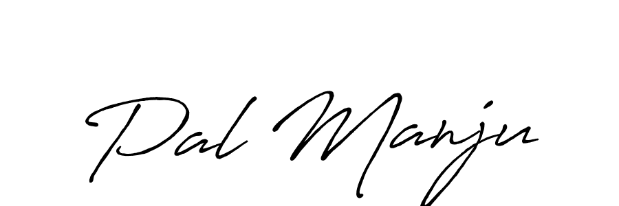 How to make Pal Manju name signature. Use Antro_Vectra_Bolder style for creating short signs online. This is the latest handwritten sign. Pal Manju signature style 7 images and pictures png