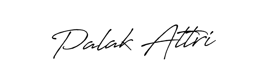 Design your own signature with our free online signature maker. With this signature software, you can create a handwritten (Antro_Vectra_Bolder) signature for name Palak Attri. Palak Attri signature style 7 images and pictures png