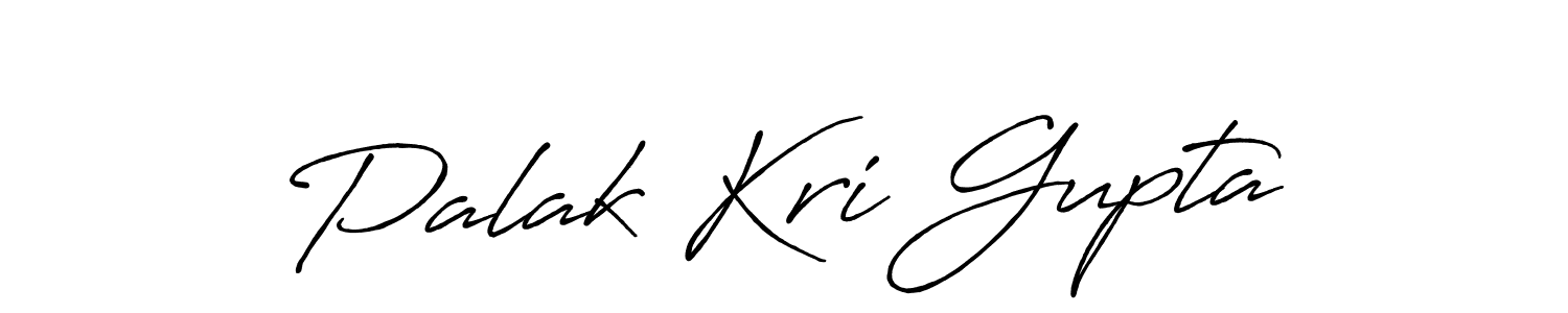 Make a beautiful signature design for name Palak Kri Gupta. With this signature (Antro_Vectra_Bolder) style, you can create a handwritten signature for free. Palak Kri Gupta signature style 7 images and pictures png