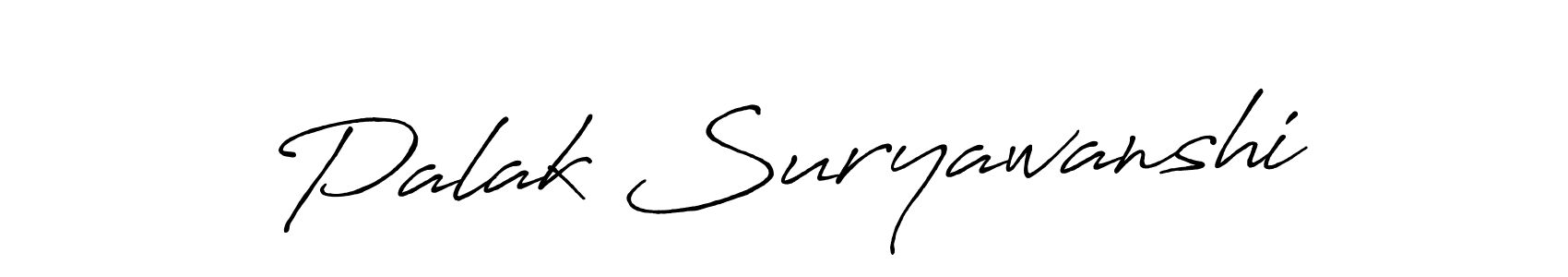 Use a signature maker to create a handwritten signature online. With this signature software, you can design (Antro_Vectra_Bolder) your own signature for name Palak Suryawanshi. Palak Suryawanshi signature style 7 images and pictures png