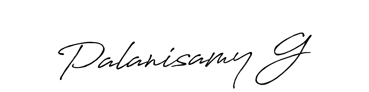 Use a signature maker to create a handwritten signature online. With this signature software, you can design (Antro_Vectra_Bolder) your own signature for name Palanisamy G. Palanisamy G signature style 7 images and pictures png