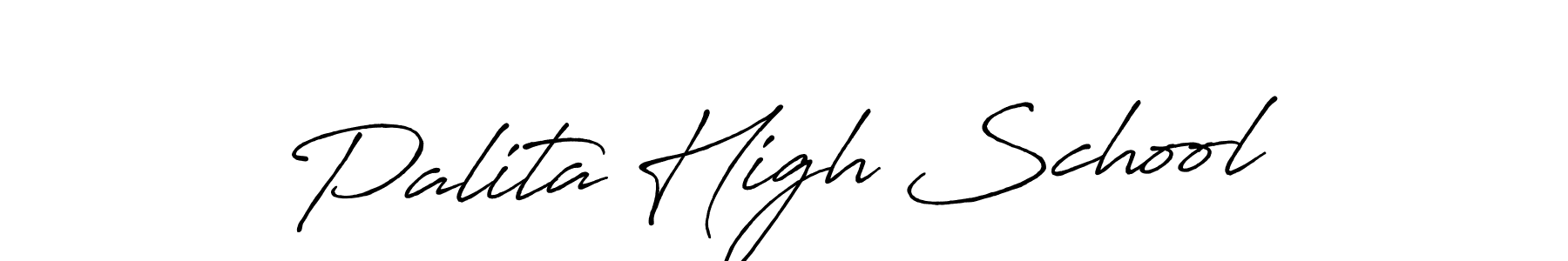 How to make Palita High School name signature. Use Antro_Vectra_Bolder style for creating short signs online. This is the latest handwritten sign. Palita High School signature style 7 images and pictures png