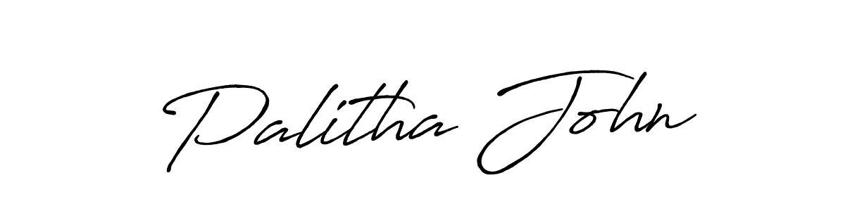 Palitha John stylish signature style. Best Handwritten Sign (Antro_Vectra_Bolder) for my name. Handwritten Signature Collection Ideas for my name Palitha John. Palitha John signature style 7 images and pictures png