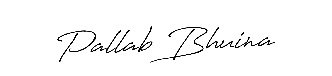 How to make Pallab Bhuina name signature. Use Antro_Vectra_Bolder style for creating short signs online. This is the latest handwritten sign. Pallab Bhuina signature style 7 images and pictures png